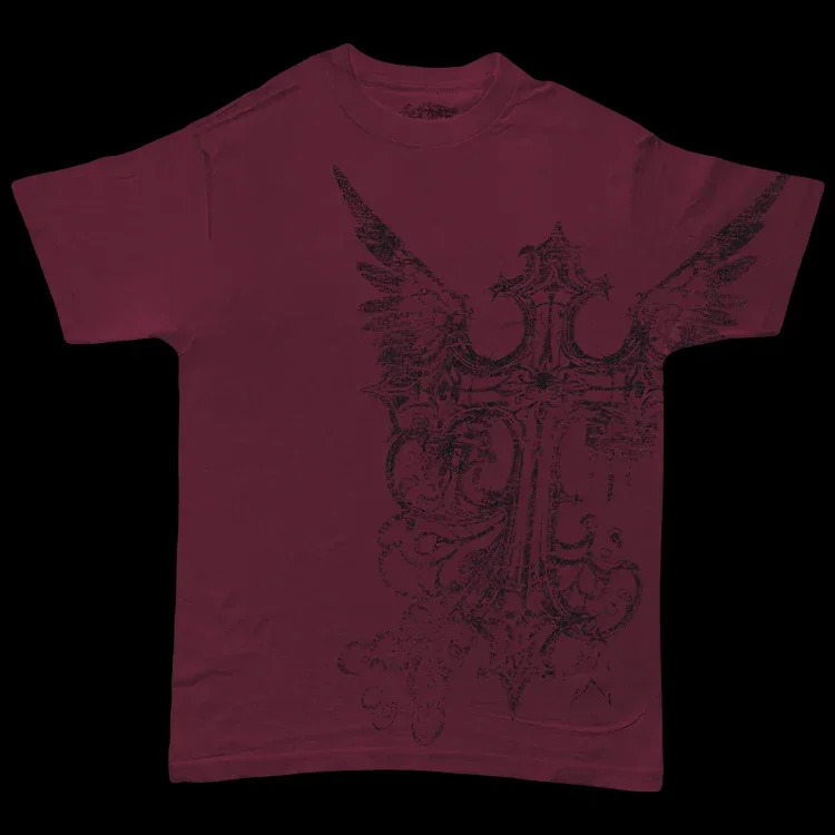 Original cyberpunk print washed high street American retro shortsleeved Tshirt for men and women summer tops 240819