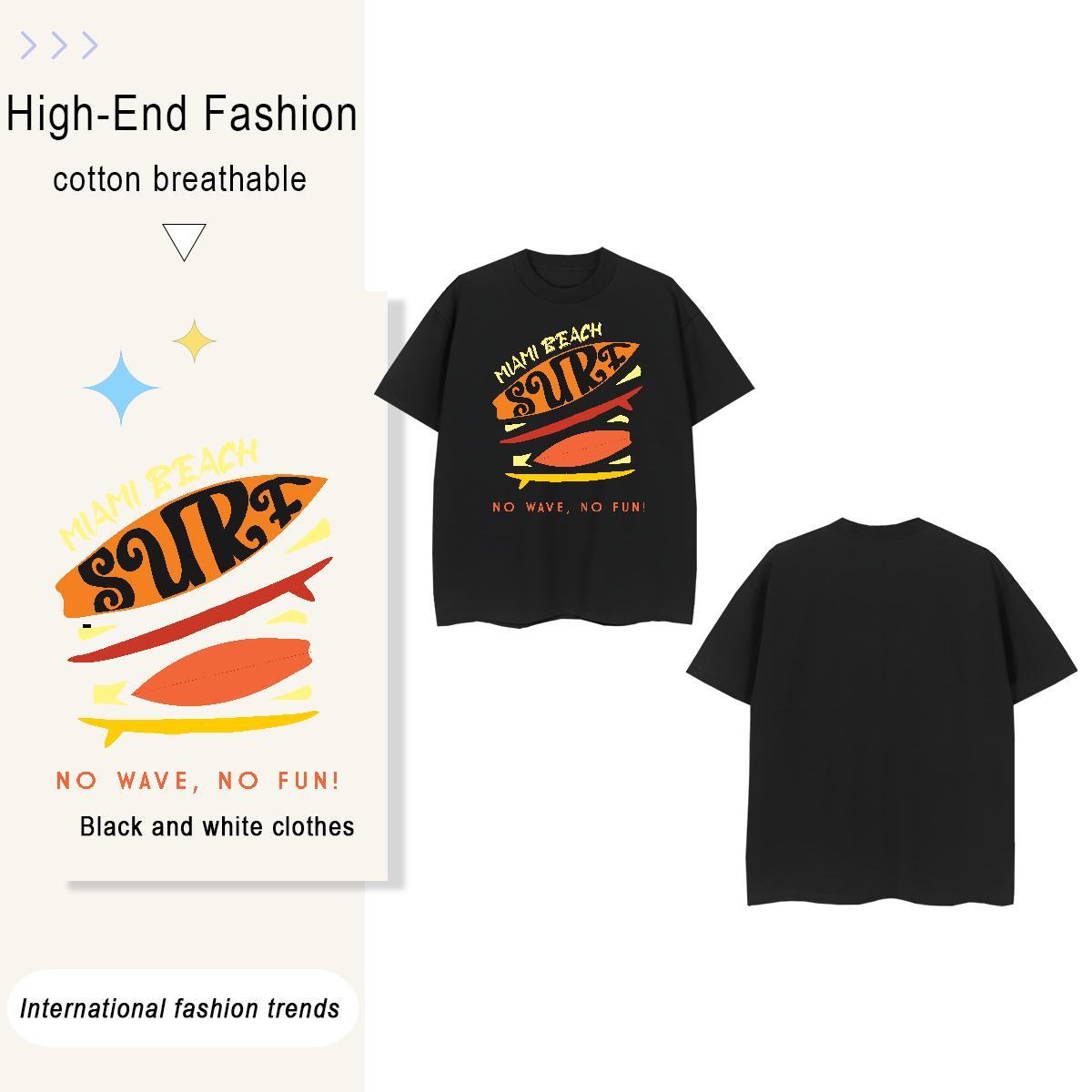 Wholesale beach 230g Pure Cotton Men Tops Tees Outdoor O-Neck Short Sleeve T Shirts Men Classic Custom Printed Polos