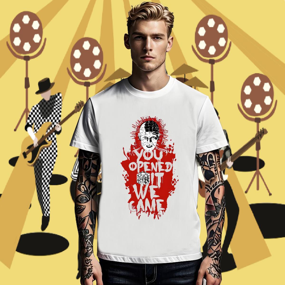 Custom scary Men Clothes T-Shirt 230g Pure Cotton T-Shirts Customized Street Wear Crew Neck Breathable Soft Tops Tees