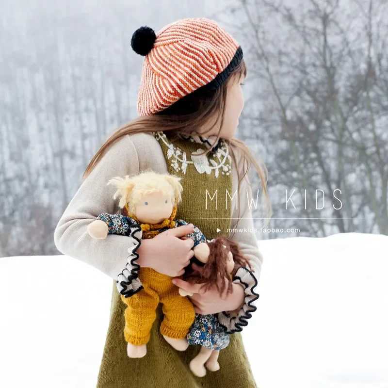 Girls Knitted Sweater Kalinka New Autumn Childrens Clothing Broome Collar Fashion Open Knitted Woolen Sweater Childrens Cotton Top Boys Clothing W2408