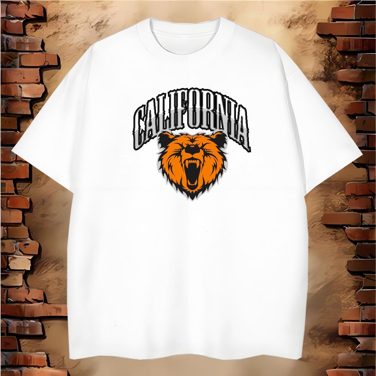 T-Shirts for Men 100% Cotton 230g animal Home Outdoor Breathable Crew Neck Customized Print Tshirt for Man Woman DIY Wholesale Polos