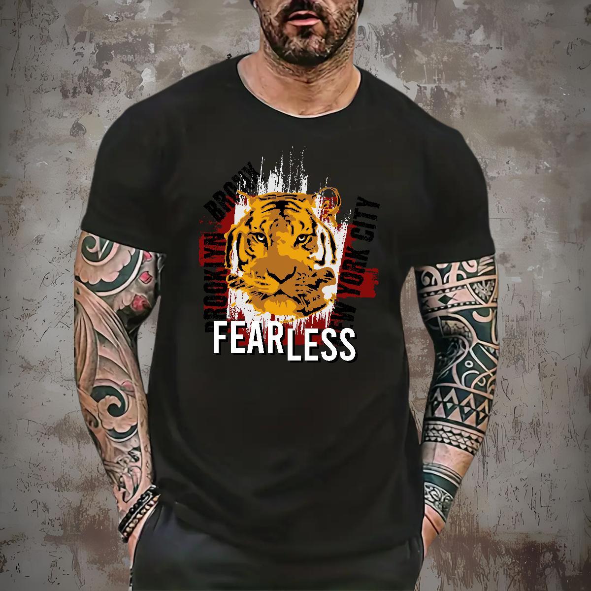 Wholesale T Shirts Men tiger Breathable Crew Neck Anime Printing Street Graphic 230g 100% Cotton Couples T Shirts 2024 Designer Wear