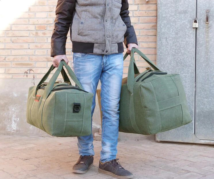 ANAARE Men Travel Bags Large Capacity Women Luggage Travel Duffle Bags Canvas Big Travel Handbag Folding Trip Bag Waterproof 240819