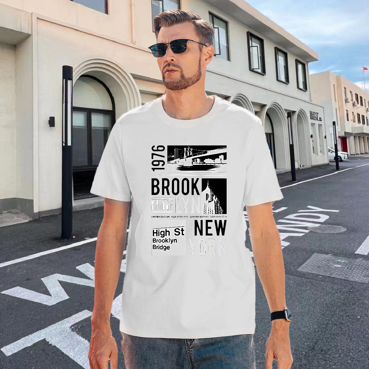 High Quality Tshirts Spring Summer 230g Cotton Custom Anime Breathable Soft New York T-Shirts for Men Fashion Designer Tops Tees