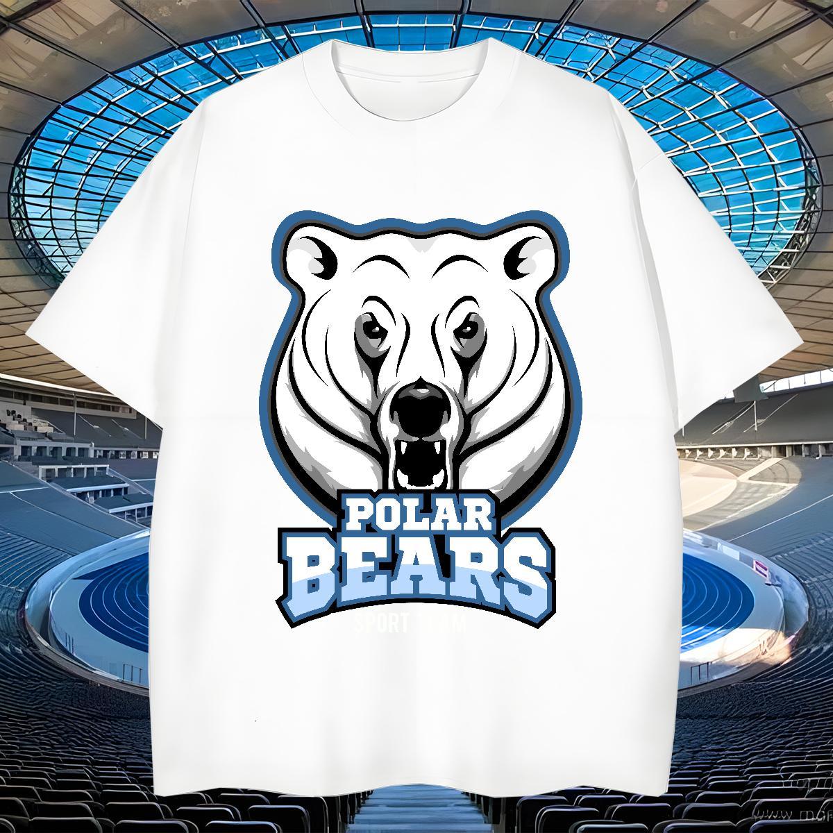 Comfortable Mens T Shirts bear Short Sleeve Soft Daily Outfit DIY Logo Oversized 100% Cotton 230g Men Clothes T-Shirt 2024 DIY Tees Shirts