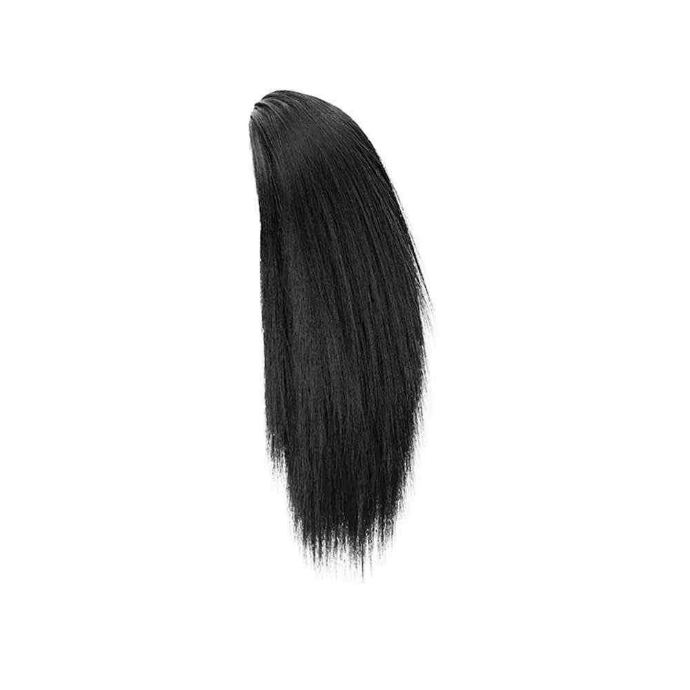 Fashion womens wig 30cm gentle high ponytail hair extension real natural fashion womens short straight hair wig W240817