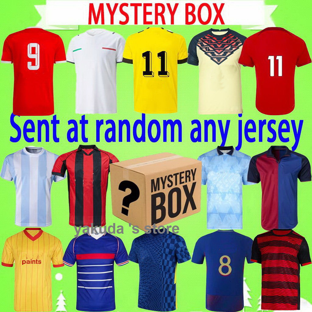 National Clubs Soccer Jerseys Mystery Boxes Clearance Promotion Thai Quality Football Shirts Blank Or Player Jersey All New With tags Hand-picked Random yakuda