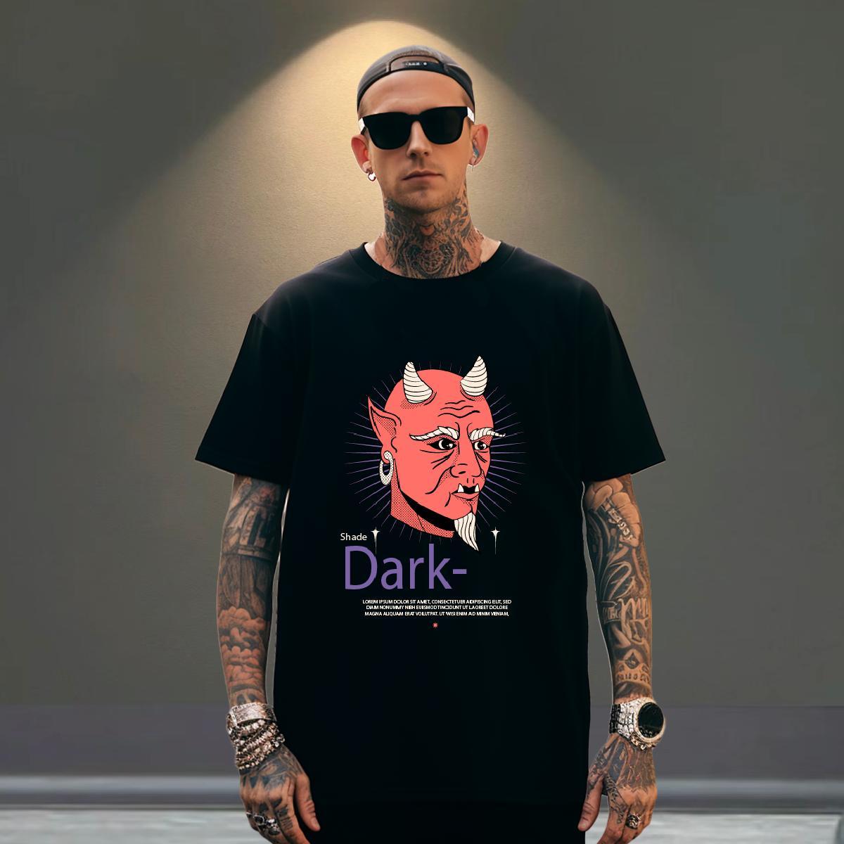 Popular Couples T Shirts Home Outdoor 230g 100% Cotton Custom Printing Breathable Short Sleeve Western style T Shirt For Man Casual New Polos
