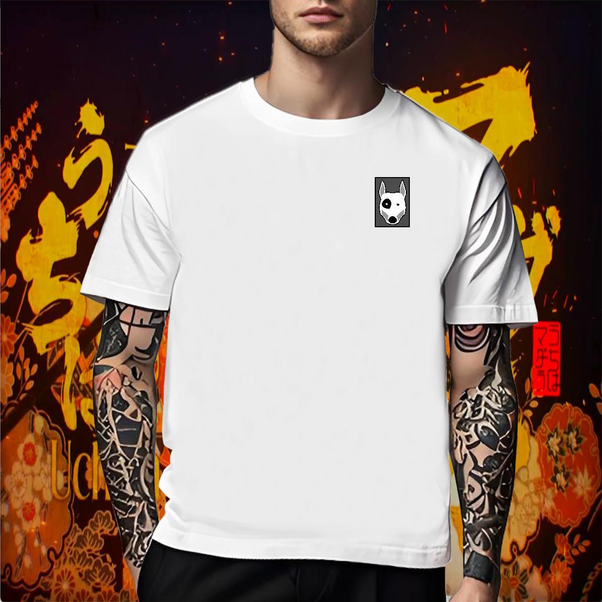 Wholesale Tshirt for Man Woman Dog Hip Hop 230g Pure Cotton Clothings O-Neck Short Sleeve Cool T-Shirts Cartoon Print