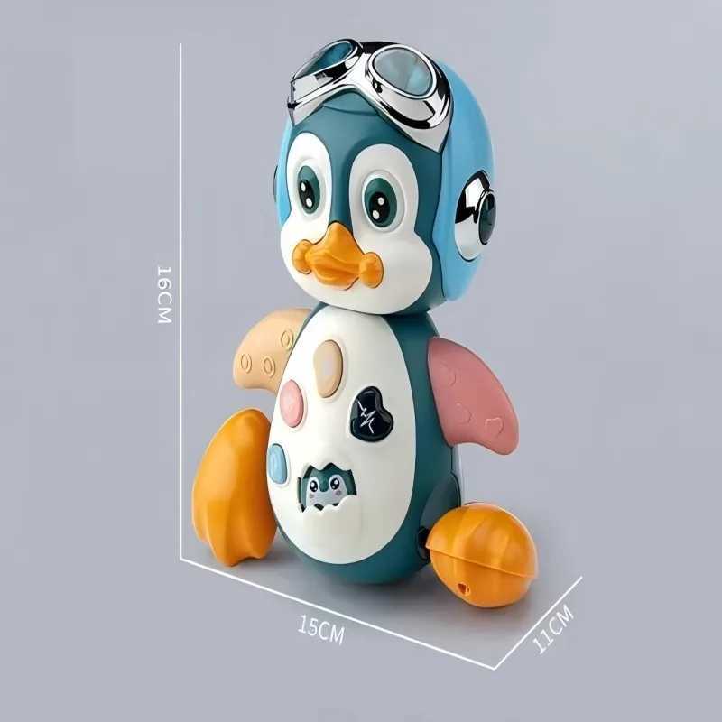 Baby Crawling Toys Musical Penguin Infant Moving Walking Dancing Toys with Light Toddler Interactive Development Tummy Time Gift Y240820
