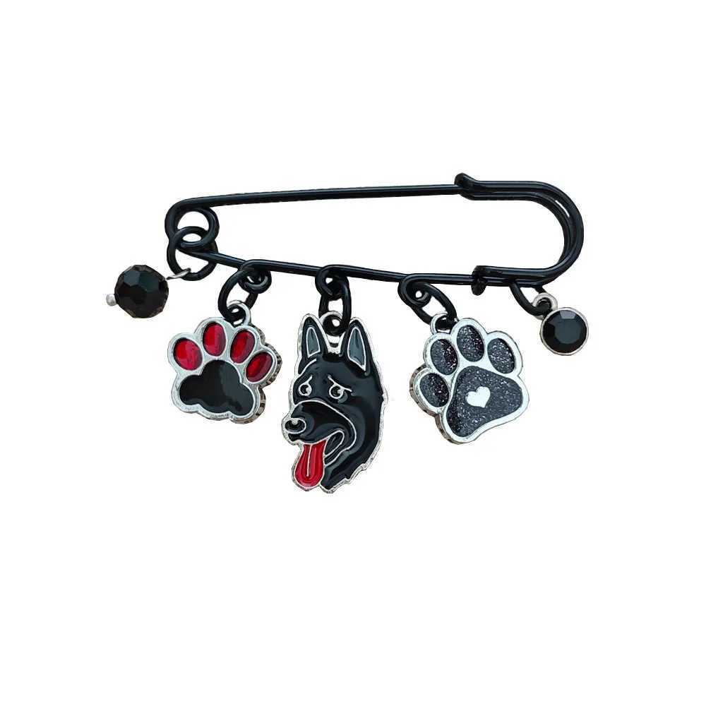Black German Shepherd Dog Animal Brooch St. Bernard Brooch Dog Lover Gift W240815