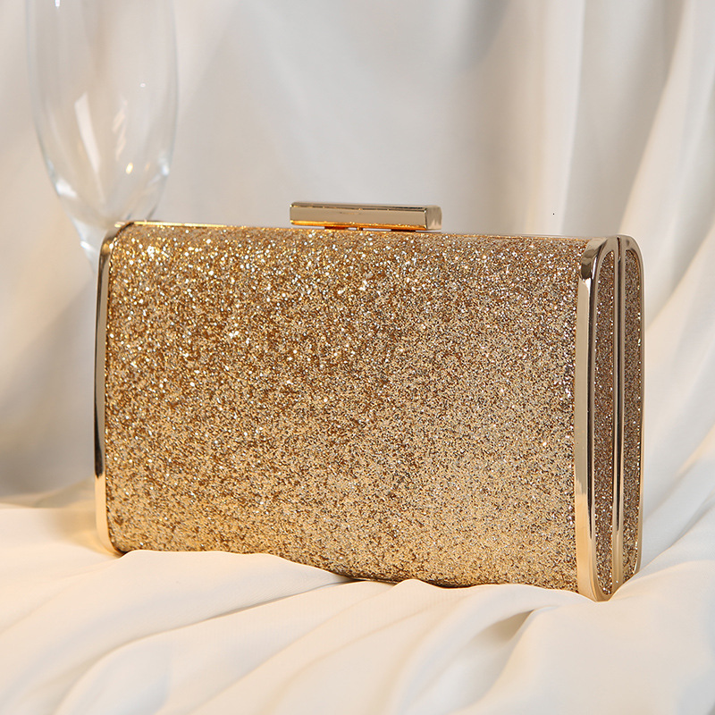 2023 New Fashion Shining Chain Crossarm Small Square Bag Banquet Dress Bridesmaid Handbag Women