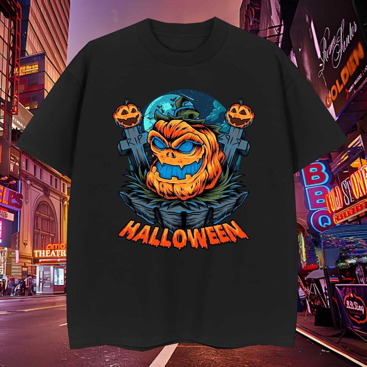 Cool T shirt halloween Short Sleeve Soft Street Wear White Plus Size 100% Cotton 230g Tshirt for Man Woman Brand Tops Shirt