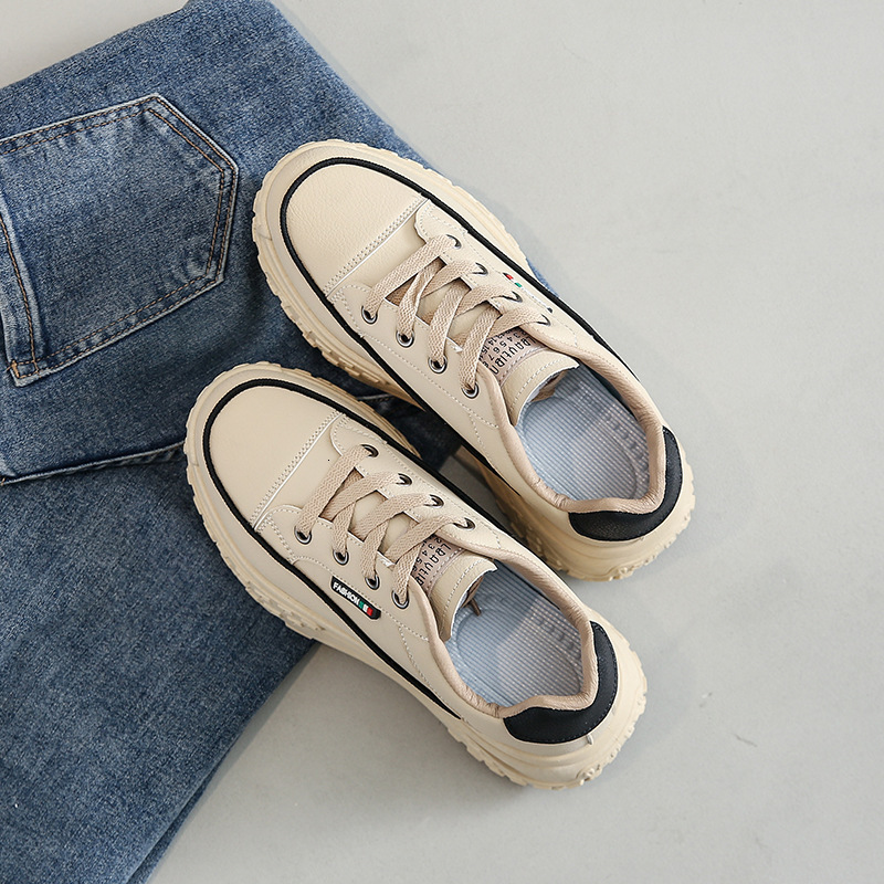 Ddmysports Korean Version Of Little White Summer New Instagram Student Leisure Street Shooting For Women Thick Sole Elevated Board Shoes Z OUTDOOR