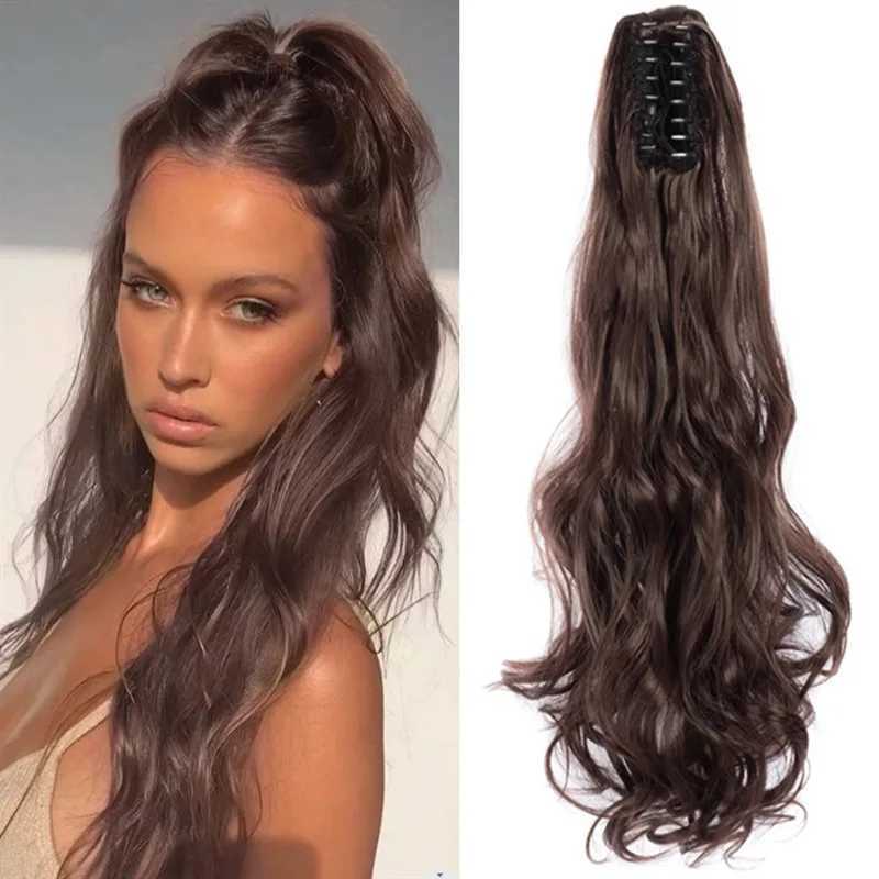 Braid long curly hair grab bucket chemical fiber high wave large wave long brain high-temperature silver braid W240817