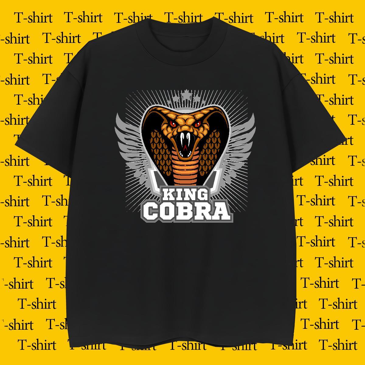 Loose Fit Man T Shirts cobra Breathable Crew Neck Hip Hop Cartoon Print 230g Cotton Men Clothes T-Shirt Fashion New Clothings