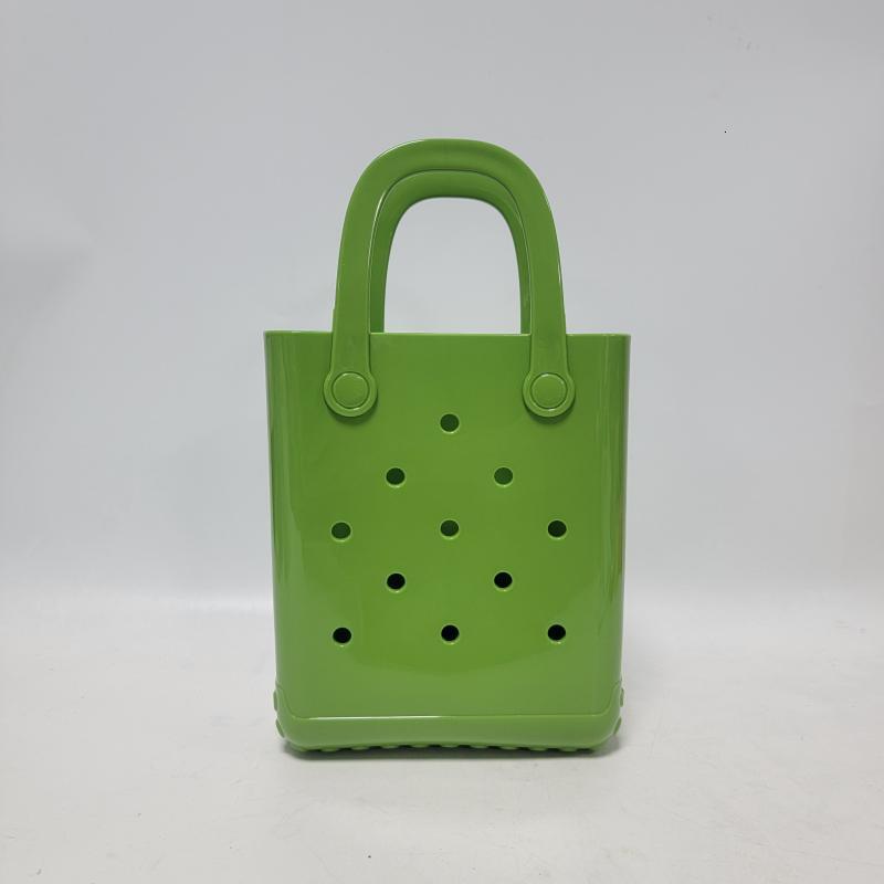 Jelly for Women 2024 New Fashion Diy Cave Macaron Color Beach Basket Bag