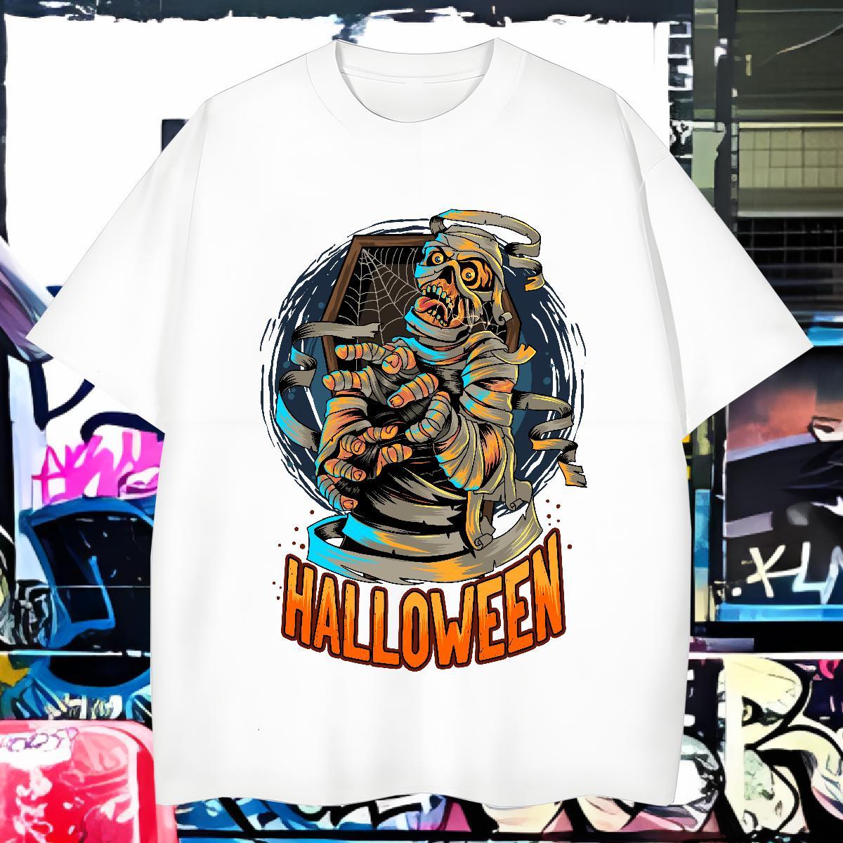 Soft T shirt skull Breathable Crew Neck Spring Summer DIY Logo Oversized 230g 100% Cotton Tshirt for Man Woman Wholesale Tees