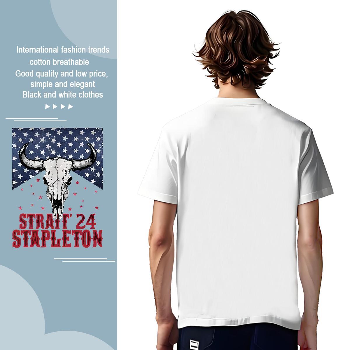 Loose Fit Men T Shirts straif 24 stapleton Breathable Soft Home Outdoor Black Oversized 100% Cotton 230g Tshirt for Man Woman DIY Tops
