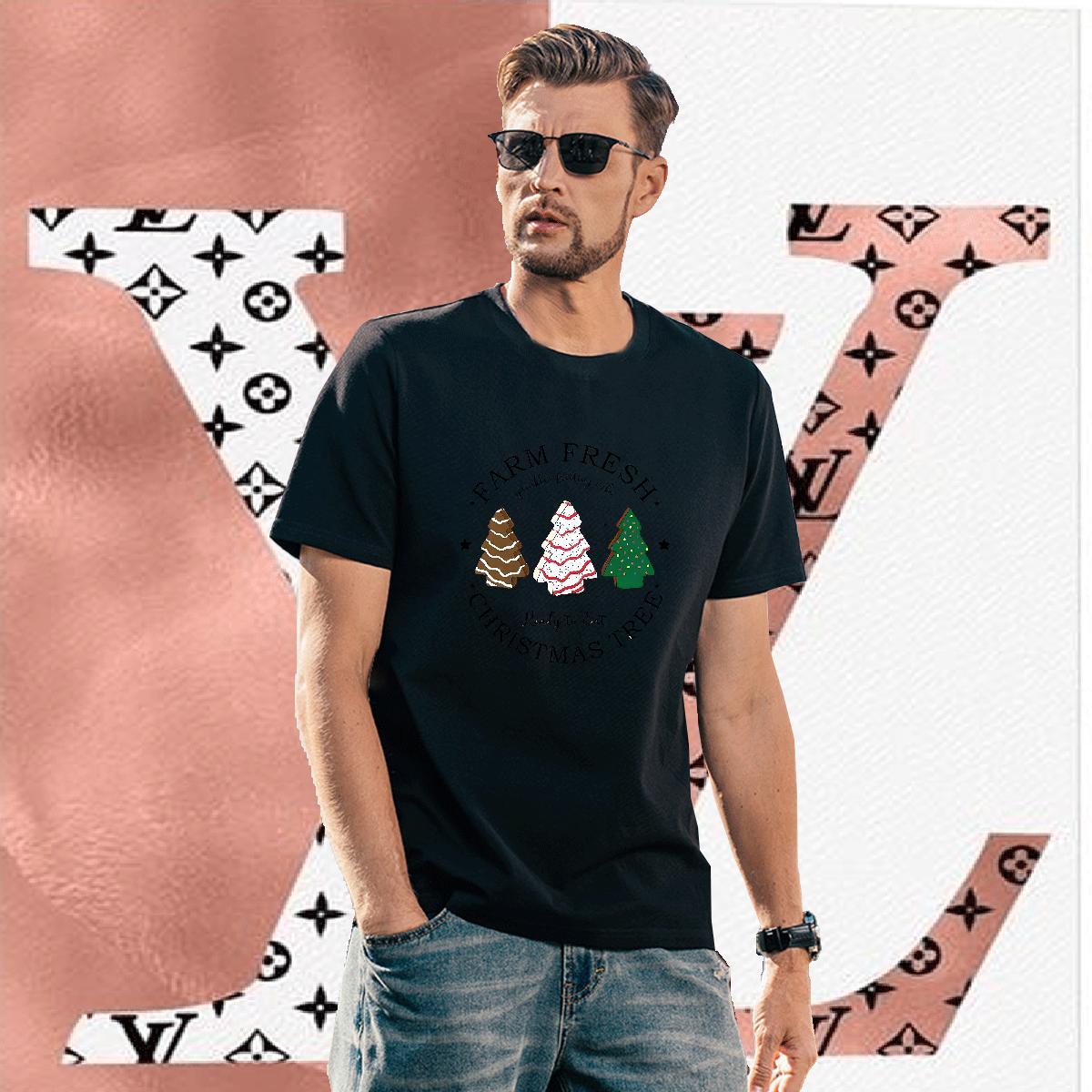 Fashion Designer Tshirt for Man Woman christmas trees Hip Hop 230g Pure Cotton Wear O-Neck Short Sleeve Loose T shirt Custom Printing