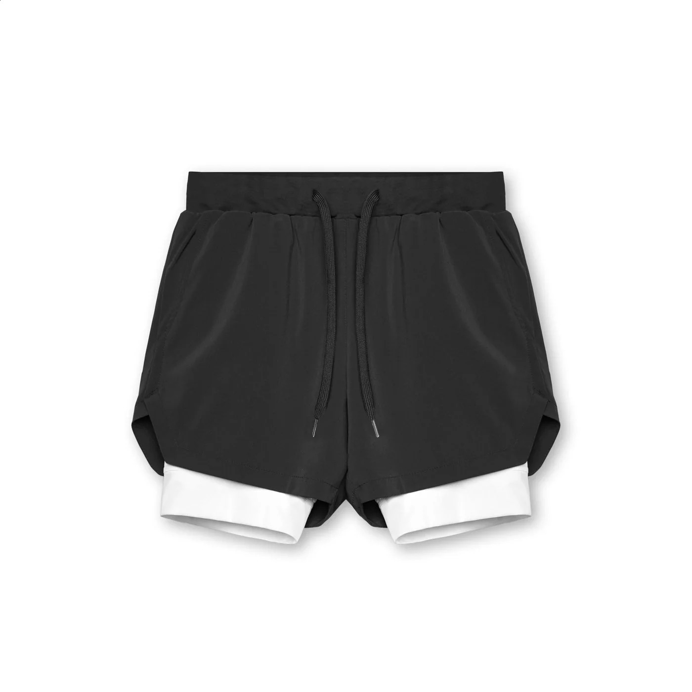 Mens Sports Shorts 2in1 Running Double layered Breathable Fitness Training 240819