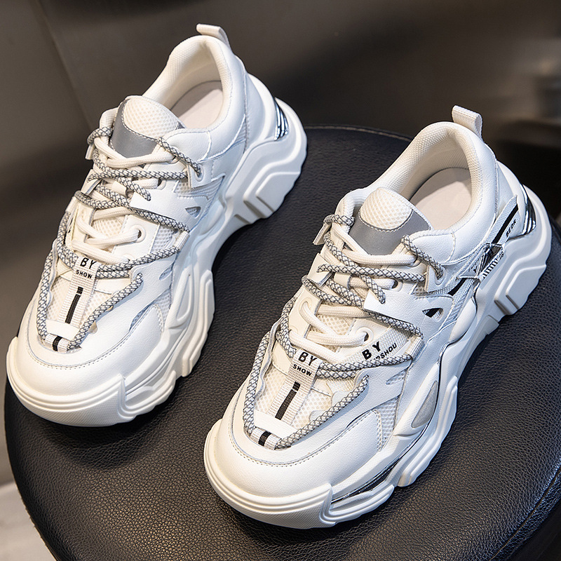 Ddmysports Dad S Autumn New Women Thick Sole Eightening Casual Running Versatile Genuine Leather Sports Shoes OUTDOOR