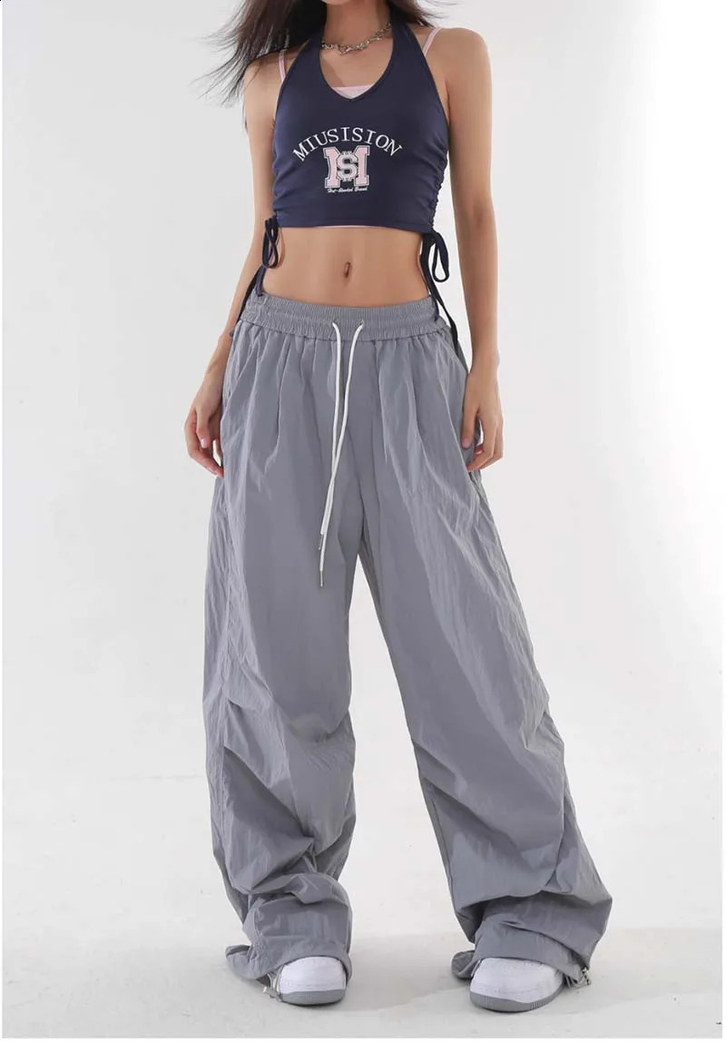 Womens Y2k Street Fluorescent Colors Hip Hop Sweatpants Paratrooper Oversized Trousers Vibe Dance Jazz Baggy Cargo Pants Z260314