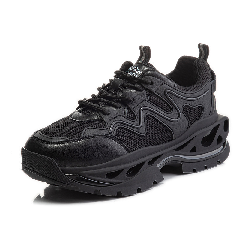 Ddmysports Absorbing Film Dad S Autumn New Genuine Leather Women Sports Running Children Thick Sole Eightening Casual Shoes OUTDOOR