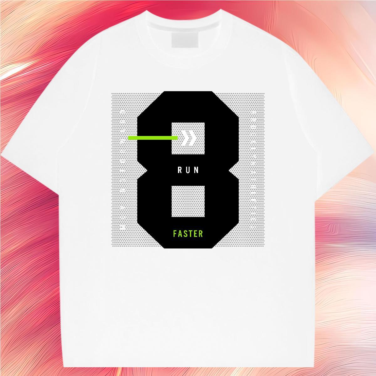 Designer 8 230g 100% Cotton Men Clothes T-Shirt Beach Pure Cotton T Shirt For Man Designer Fashion Plus Size Custom Tees