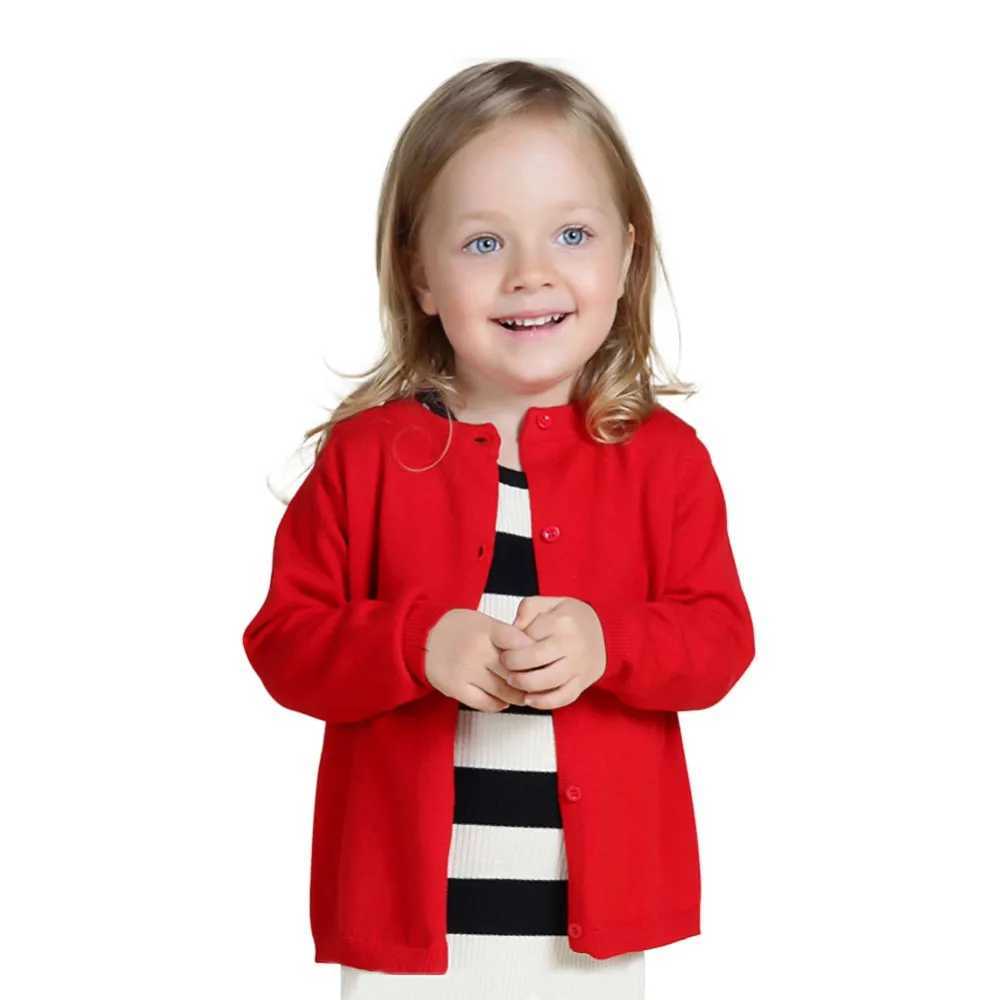Girls Cardigan Sweater Coat Spring Autumn Children Casual Jacket Toddler Baby Kids Wool Knitted Cardigan Long-Sleeved ClothesXJ240819