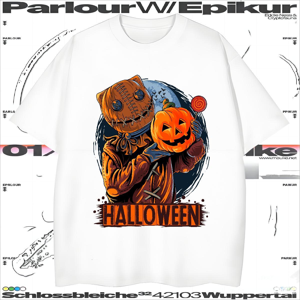 Designer T Shirt For Man pumpkin Short Sleeve O-Neck Casual Daily Wear Graphic 230g 100% Cotton Men Tops Tees Designer Fashion Tee Shirt