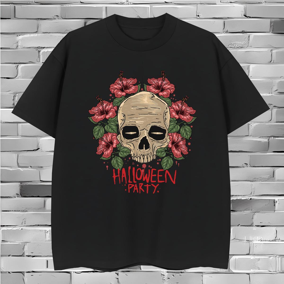 2024 Summer Couples T Shirts flower High Street Hip Hop 230g Cotton Tshirts Short Sleeve O-Neck Free Shipping T-Shirts for Men Custom Cartoon