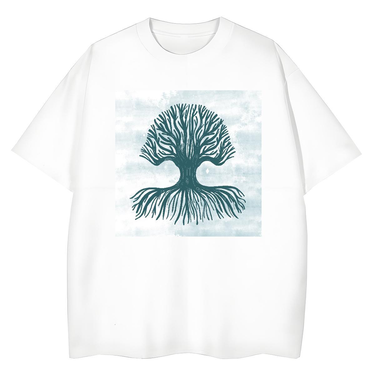 Custom Tshirt for Man Woman tree Hip Hop Street 230g 100% Cotton Tee Shirt O Neck Short Sleeves TOP Quality T shirt Customized Print