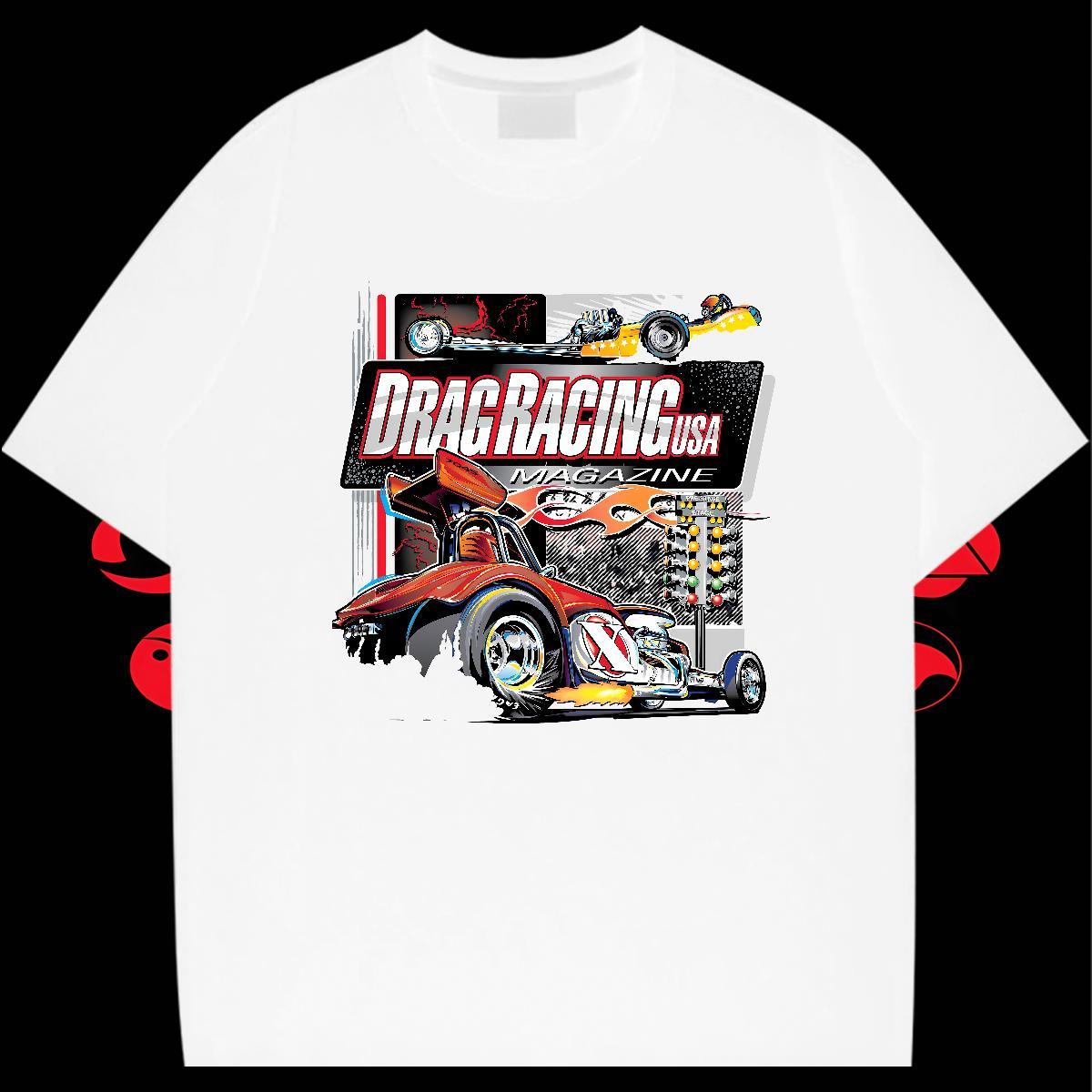 Popular Tshirts Home Outdoor 230g Pure Cotton Custom Anime Breathable Short Sleeve car T Shirt For Man New Arrival Tee Shirt