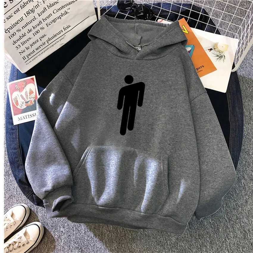 Cotton hoodie rapper Billie Hip Hop Eilish Fleece unisex streetwear childrens casual Y2K sportswear hoodie clothing W240820