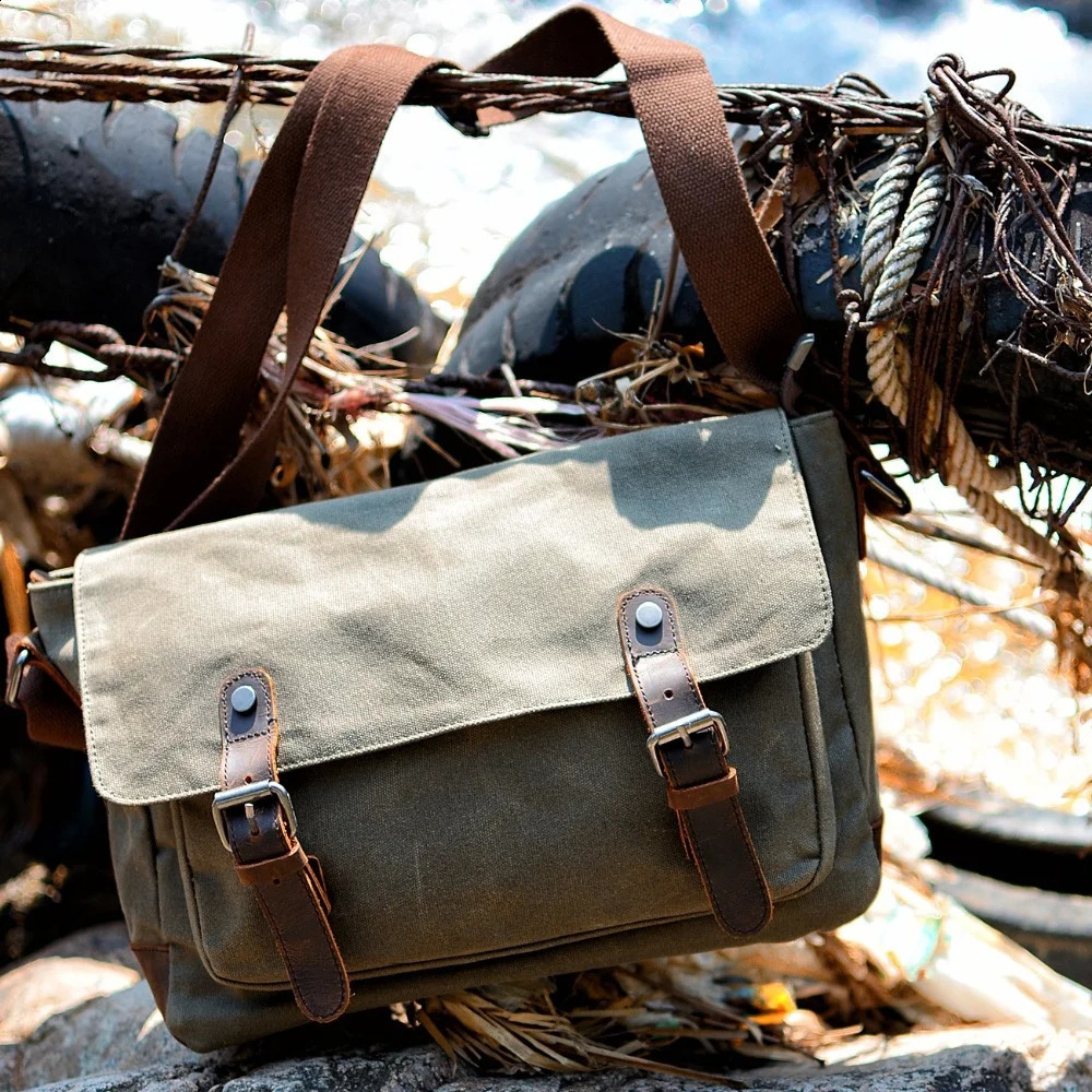 muchuan Men Bag Fashion Canvas Shoulder s For Mens Waterproof Functional Messenger Male Briefcase Crossbody 240819