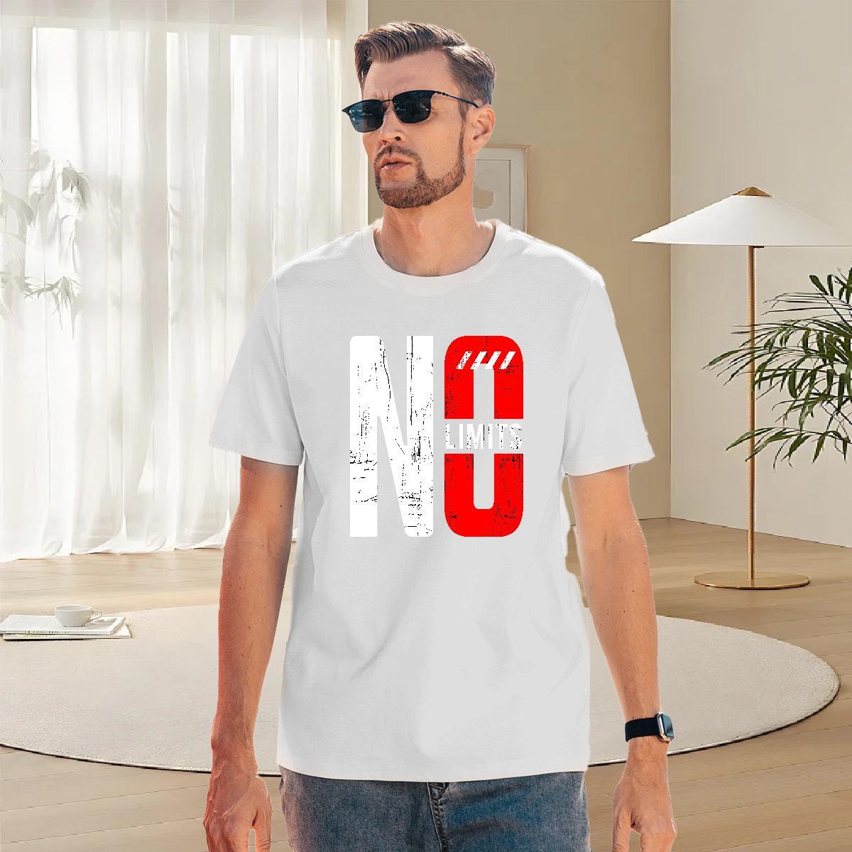 Comfortable Tshirts Summer Casual 230g Pure Cotton Custom Anime Breathable Short Sleeve letter T Shirts Men Classic Tees