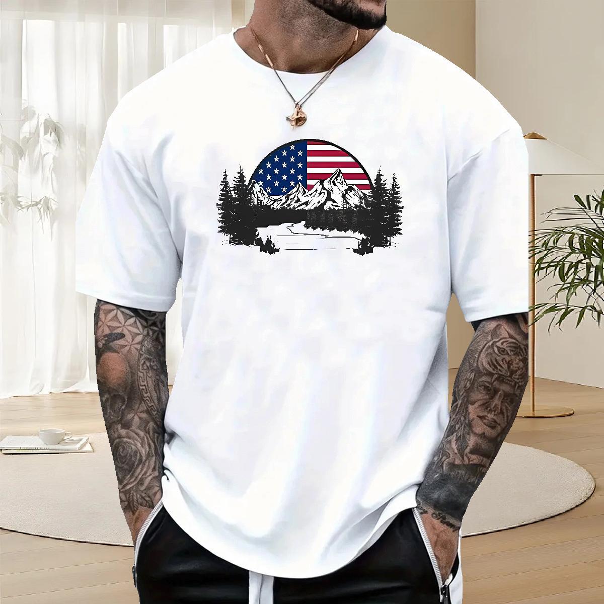 Loose Fit Tshirt for Man Woman Summer Casual 230g Pure Cotton Plus Size Custom Breathable Soft mountains Men T Shirts Factory Direct Top Tees