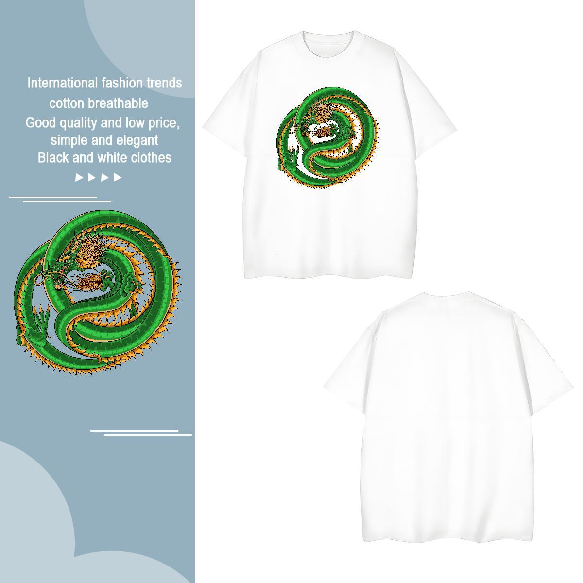 Cool Design dragon T-Shirts for Men Sport Men Tops Tees 100% Cotton 230g Fashion Round Neck Short Sleeve Oversized Wear