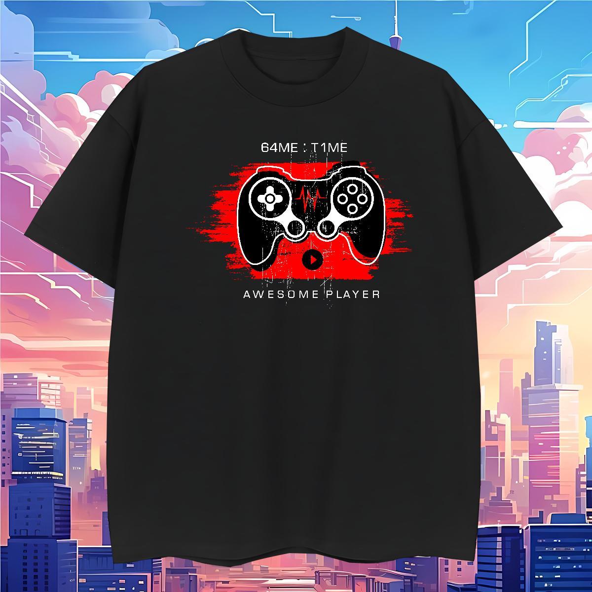 Men T Shirts 230g Pure Cotton game Outdoor Crew Neck Anime Print Mens Tshirts Fashion High Quality Tops Tees