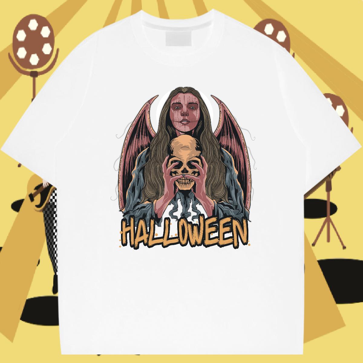 Designer Fashion halloween Men Tshirts 230g 100% Cotton Men T Shirts Anime Home Outdoor Crew Neck Classic Clothings