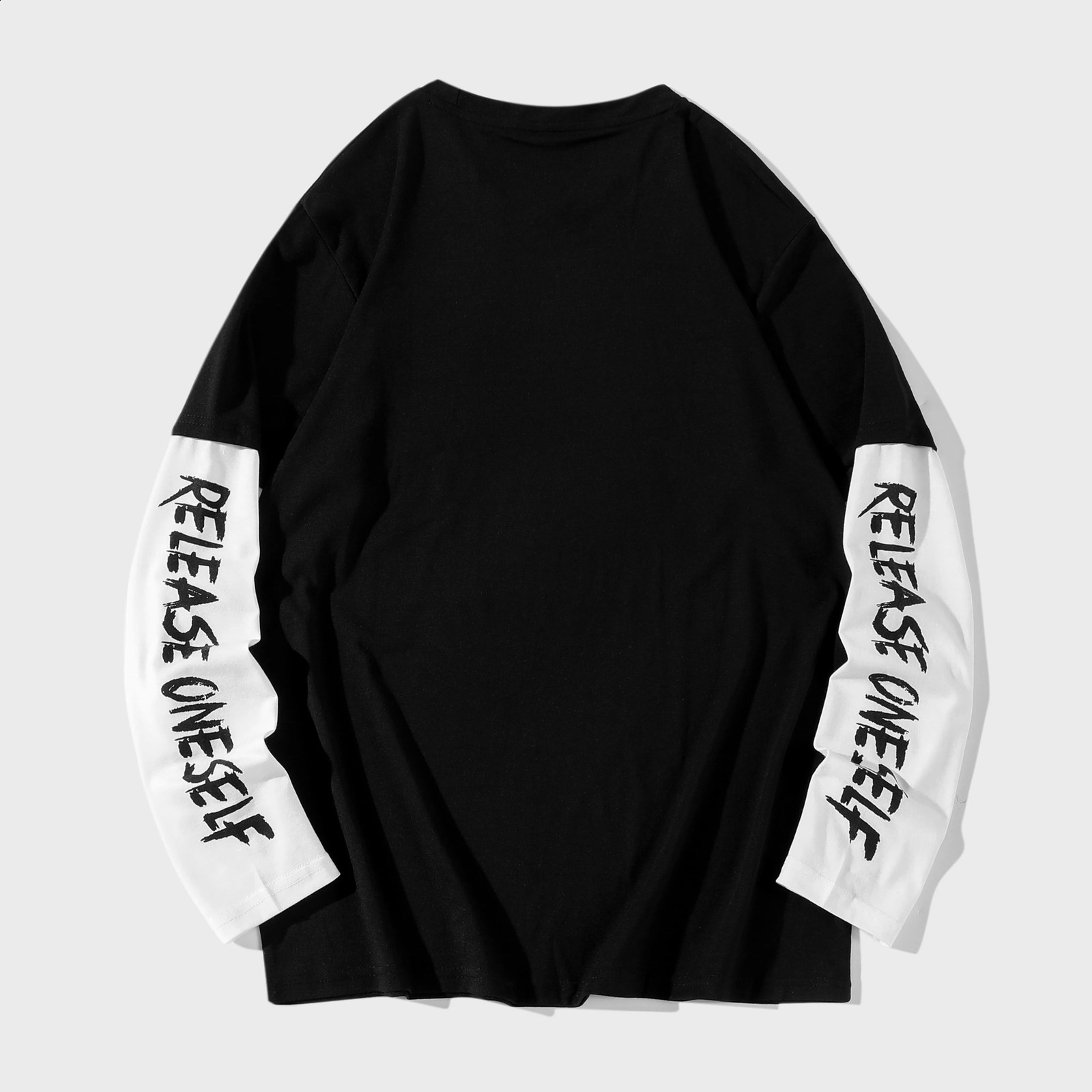 FREDD MARSHALL Autumn 100% Cotton Long Sleeve Patchwork T-Shirt O-Neck Hip Hop Tshirt Streetwear Casual Tee Shirts 424 240820