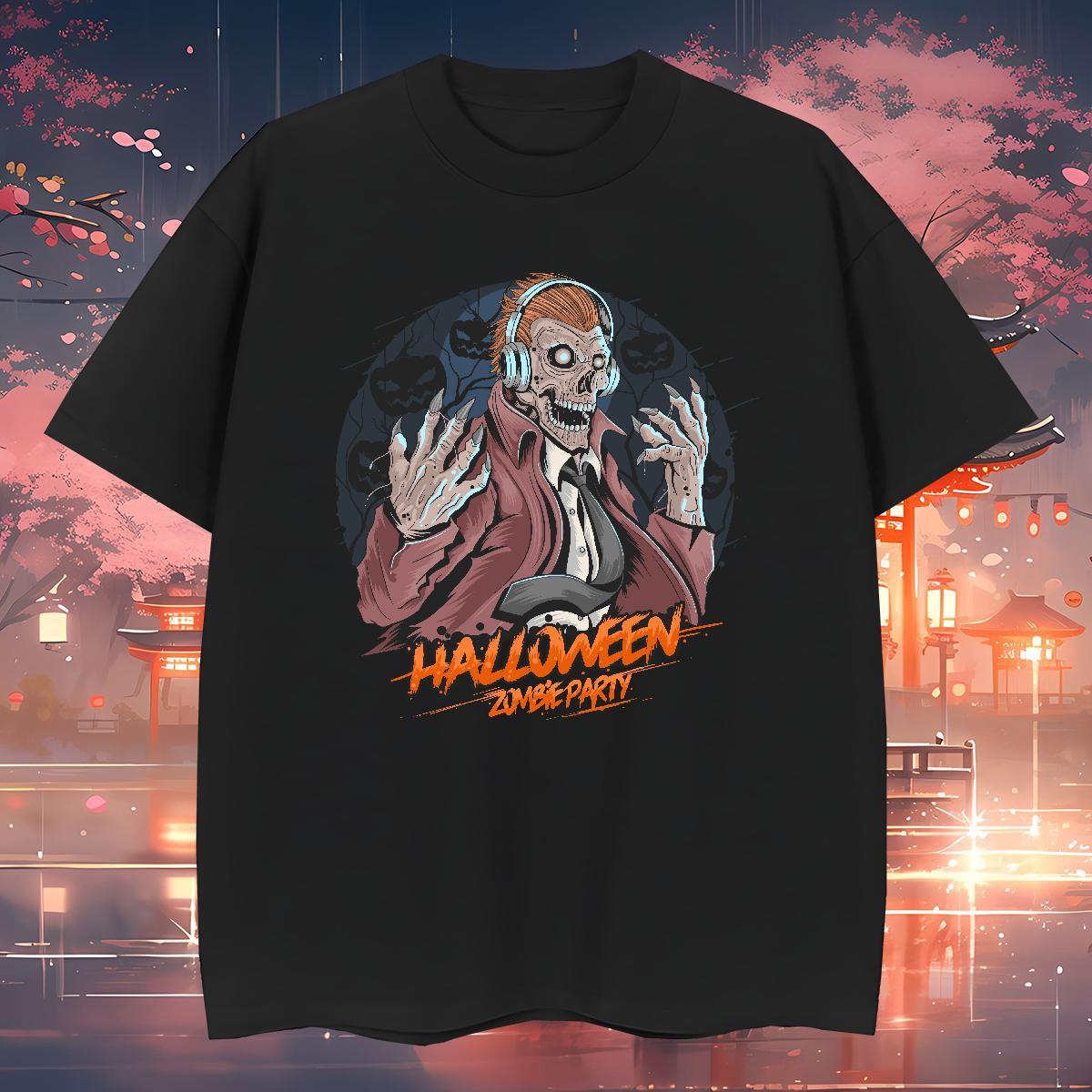 Classic T-Shirts for Men skull Short Sleeve Soft Sports Casual Cartoon Print 100% Cotton 230g Men Tees 2024 Designer Top Tees