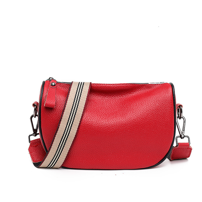 2025 New Genuine Leather Women s Handbag, Simple And Fashionable Designer Wide Shoulder Strap Single Shoulder Crossbody Bag Soft Leather Square Bag