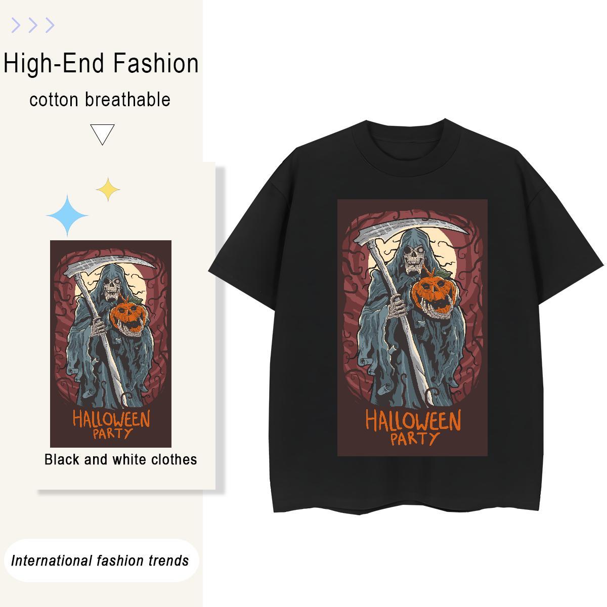 Brand Men Tops Tees demon Street wear Hip Hop 100% Cotton 230g Tops Shirt Breathable Short Sleeve Cool Design T Shirts Men Custom Print Oversized