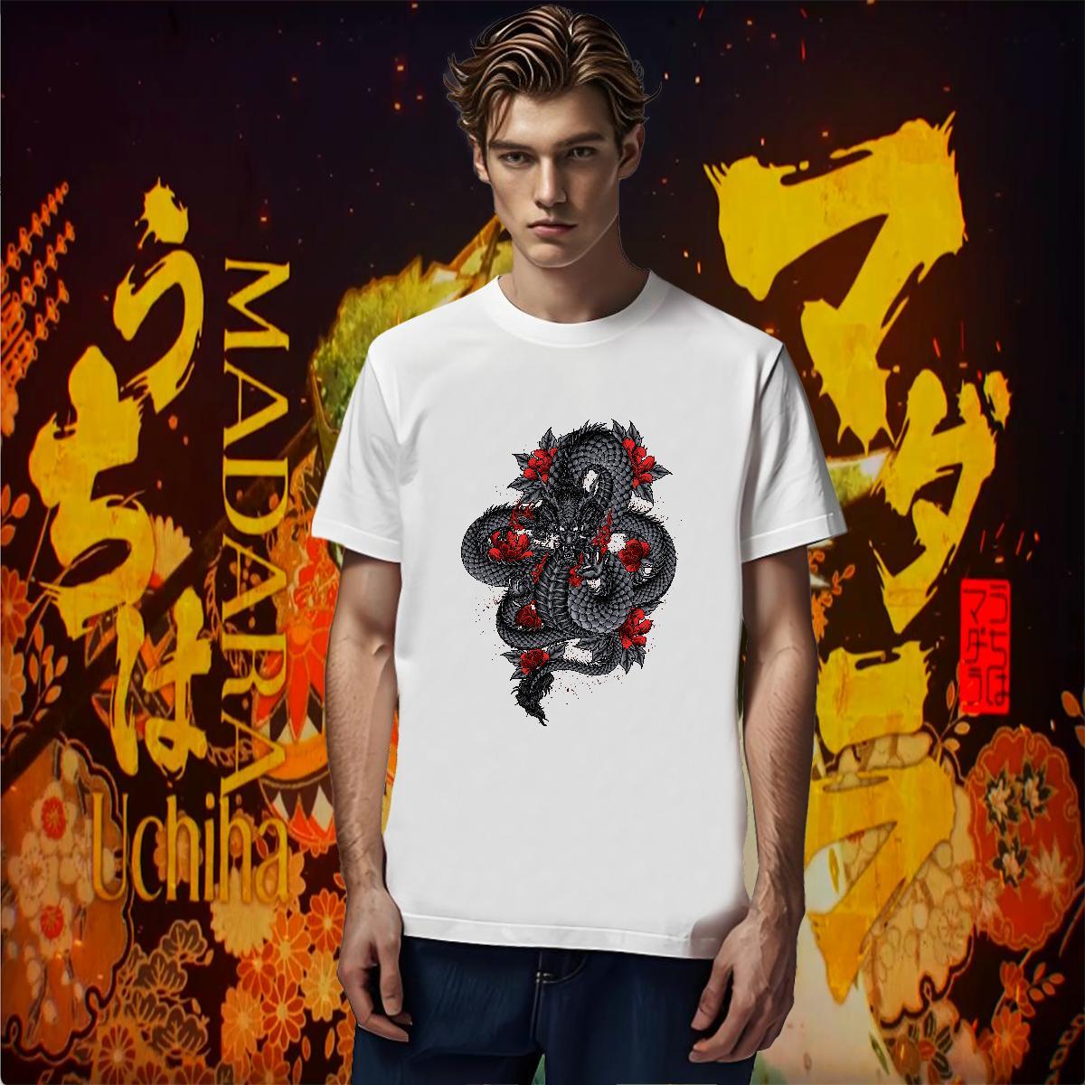 T-Shirts for Men 230g 100% Cotton ferocity Street Casual Breathable Soft Cartoon Print Tshirts Customized TOP Quality Tees