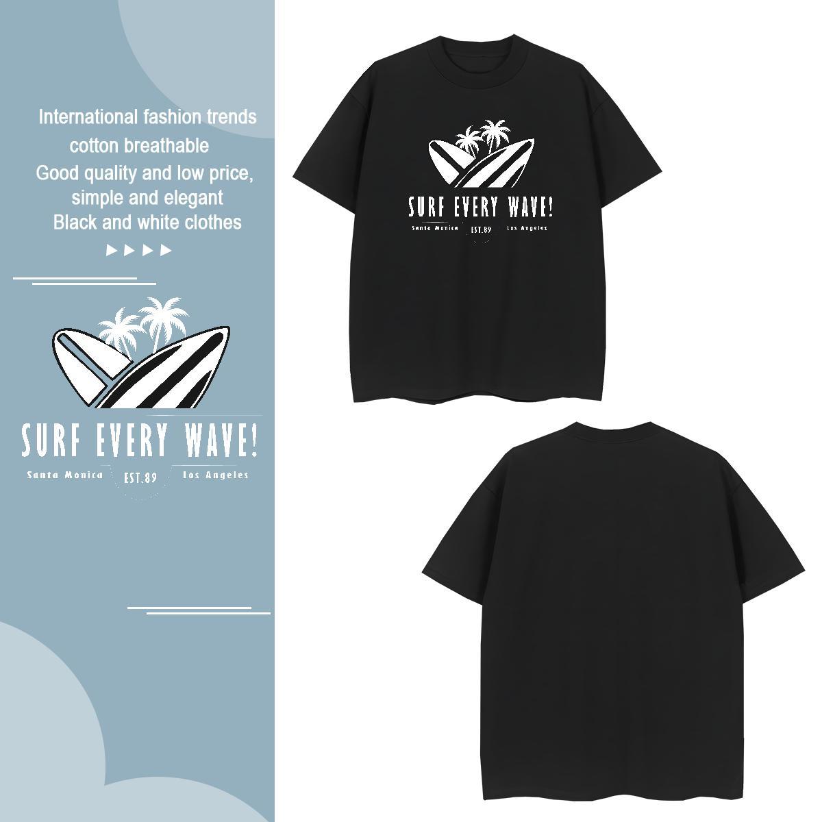 Popular skateboarding 230g 100% Cotton Couples T Shirts Beach Breathable Men T Shirts Customized Custom Printed Wear