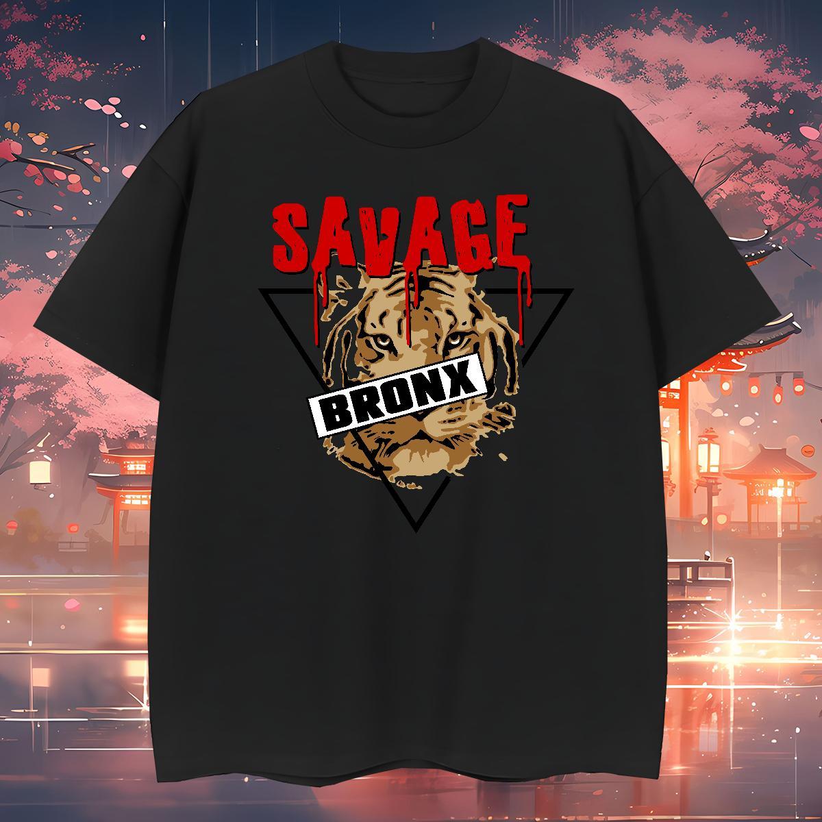 Classic Couples T Shirts tiger Street Casual 230g Pure Cotton Tees Breathable Popular T Shirt For Man Cartoon Printing L-4XL