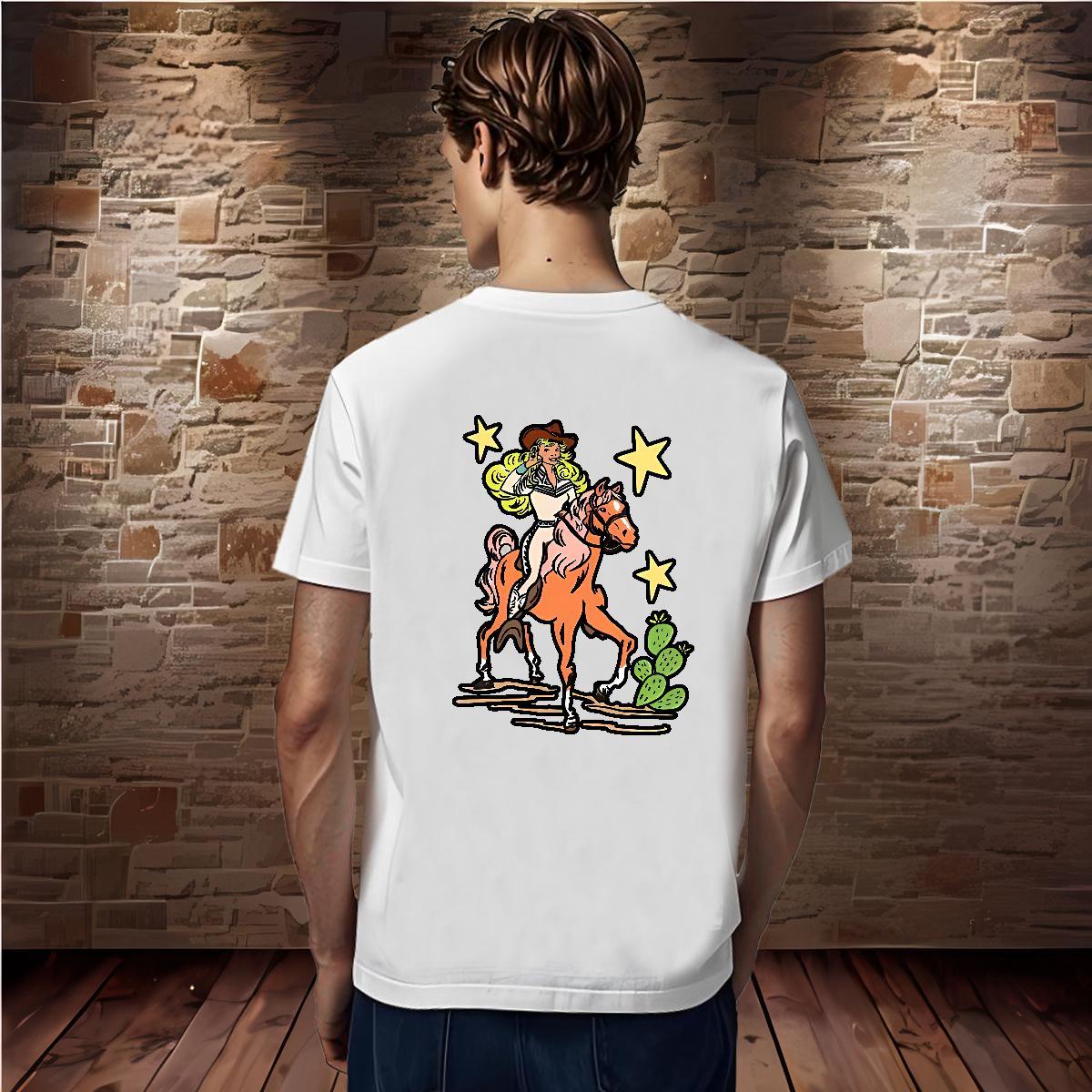 Mens T Shirts 230g Cotton pretty girl Sport Breathable Short Sleeve Cartoon Print Tshirts Wholesale Cool Design Polos