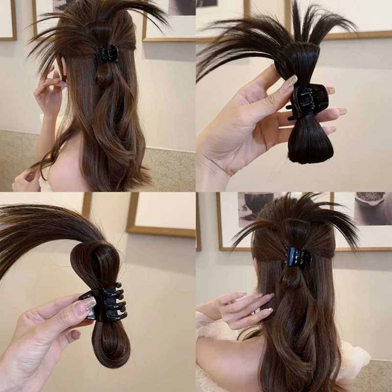 H STAR synthetic wig ponytail top hair claw womens short straight invisible ponytail W240817